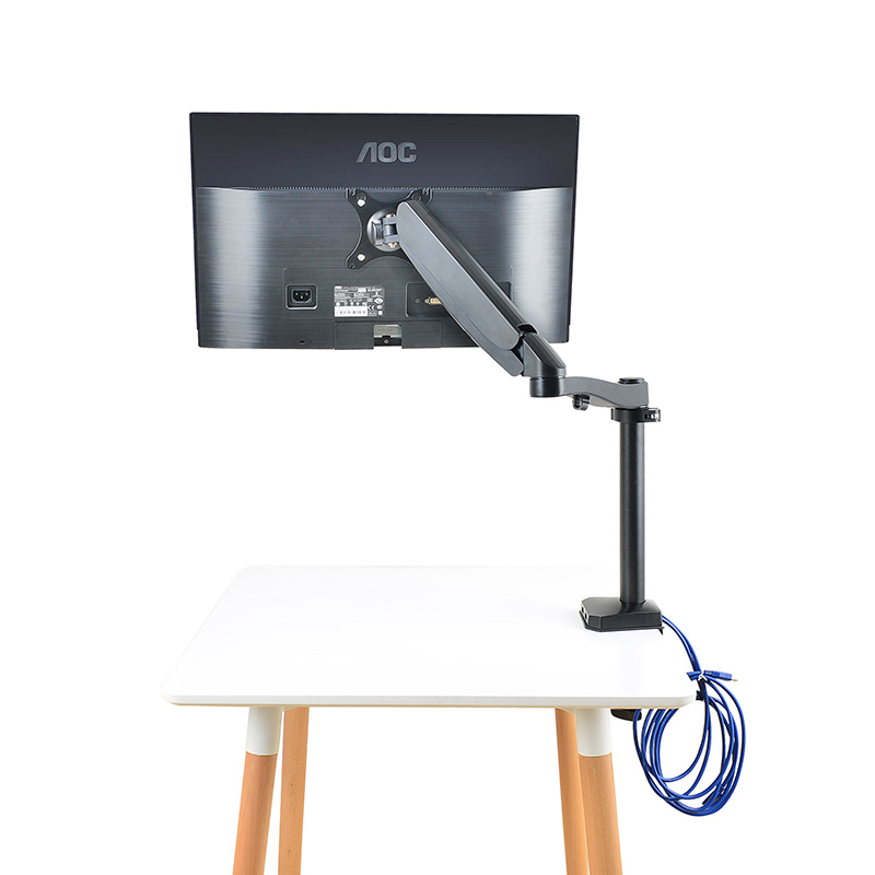Soporte de escritorio para monitor Lcd con resorte de gas totalmente ajustable para pantallas de 17 a 27 pulgadas.